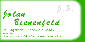 jolan bienenfeld business card