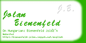 jolan bienenfeld business card